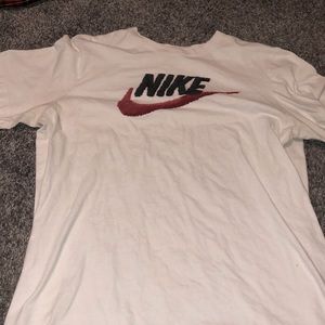 White Nike logo tee